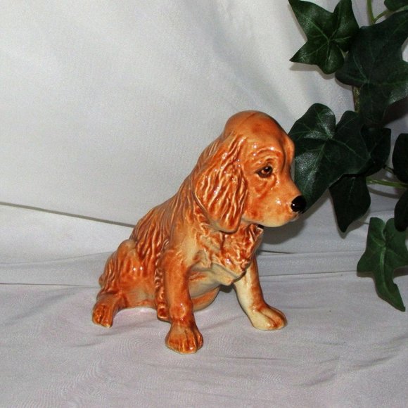 Sylvac Vintage Brown Dog Figurine Spaniel 1940's Mid-century Puppy - Picture 8 of 11
